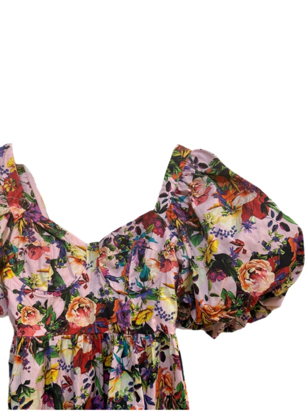 Buddy Love Midi Floral Print Dress Small Garden Party Fairycore Euro Summer